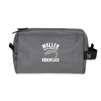 Wels Waller fischen Sportfischen Welsangeln - Recycelte Kulturtasche - Anthrazit - Vorne