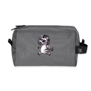 Zebra Runner Marathon Jogging Athletic - Recycled Toiletry Zip Bag - anthracite - Front