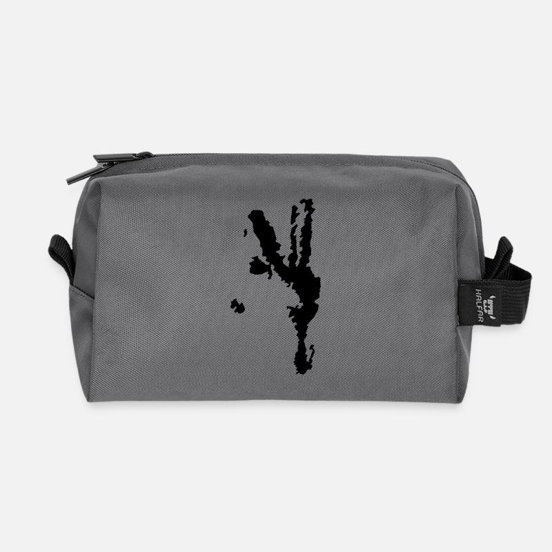 peace - Recycelte Kulturtasche - Anthrazit