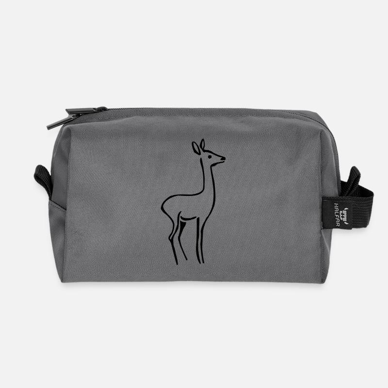 Biche - Trousse de toilette en tissu recyclé - anthracite