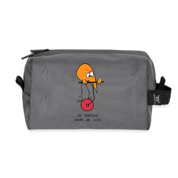 I pump I - Recycled Toiletry Zip Bag - anthracite - Front