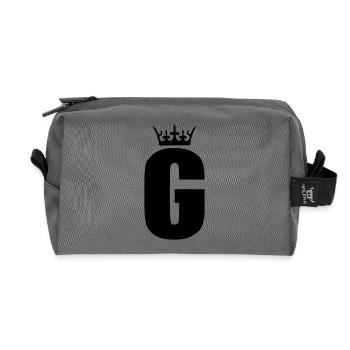g_king - Recycelte Kulturtasche - Anthrazit - Vorne
