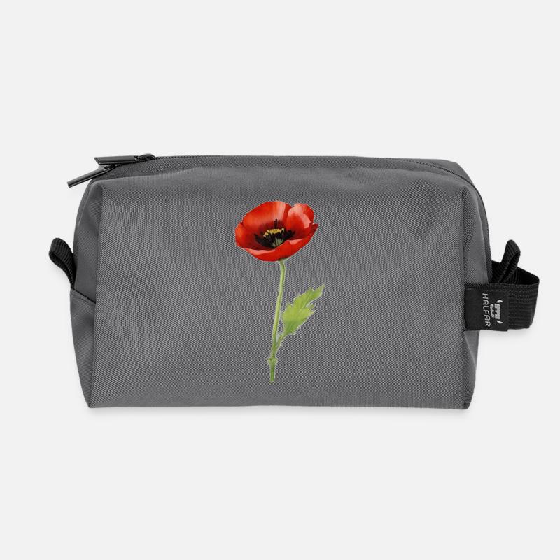 Papaver - Recycelte Kulturtasche - Anthrazit