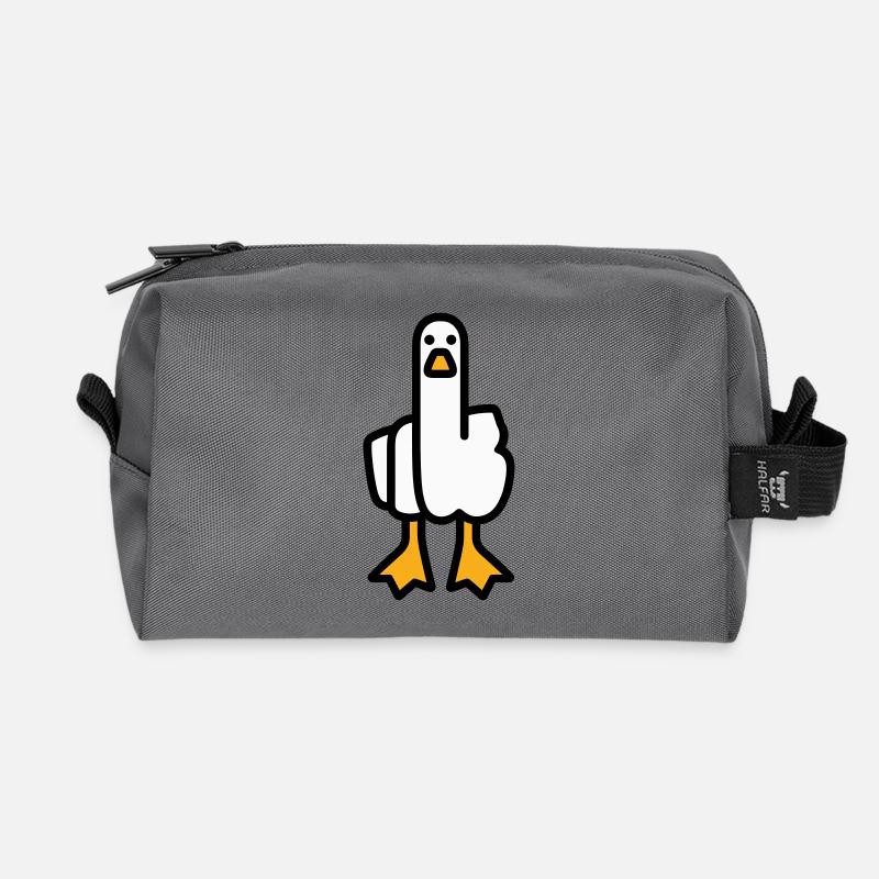 Statement Gans - Recycelte Kulturtasche - Anthrazit