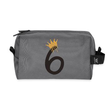 6 - Recycled Toiletry Zip Bag - anthracite - Front