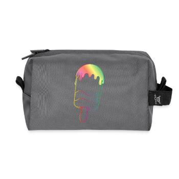 Contour de glace arc-en-ciel style néon - Trousse de toilette en tissu recyclé - anthracite - Devant