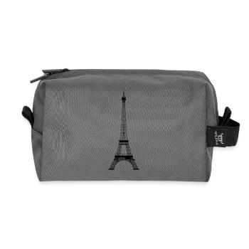 Eiffel Tower - Recycled Toiletry Zip Bag - anthracite - Front