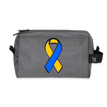 Ukraine - Recycled Toiletry Zip Bag - anthracite - Front