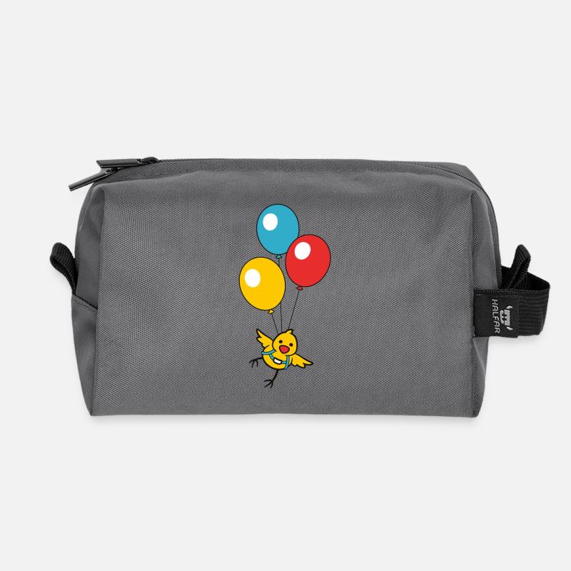 Balloon Chick - Recycled Toiletry Zip Bag - anthracite