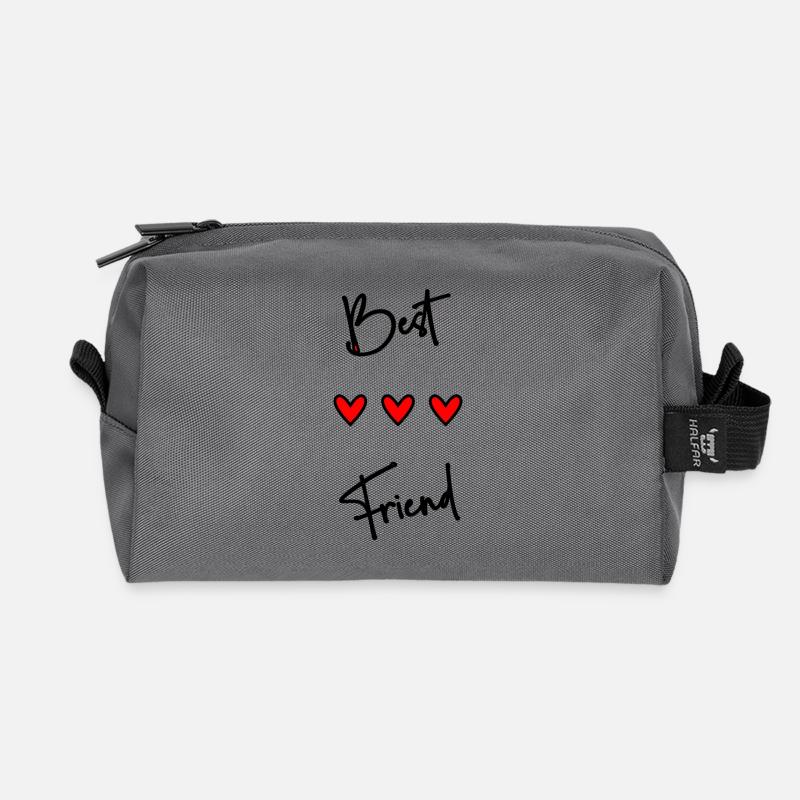 BESTER FREUND. BIFA FREUND. FREUND. FREUND. FREUNDIN - Recycelte Kulturtasche - Anthrazit