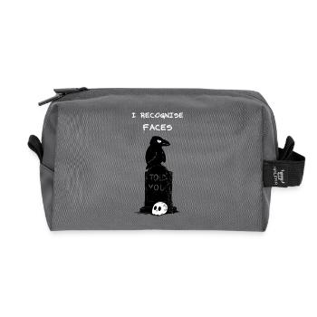 I recognise faces - Recycelte Kulturtasche - Anthrazit - Vorne