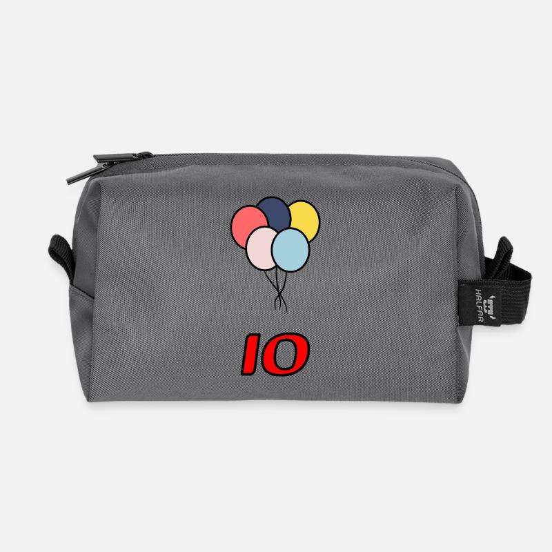 10. 10 JAHRE. 10-JÄHRIGES JUBILÄUM. 10-JÄHRIGES JUBILÄUM. - Recycelte Kulturtasche - Anthrazit