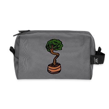Kleiner Baum Bonsai - Recycelte Kulturtasche - Anthrazit - Vorne