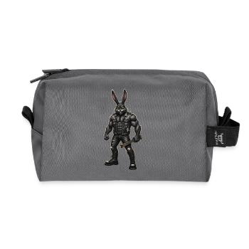 Heavy Metal Osterhase Rocker Ostern Hardcore Hase - Recycelte Kulturtasche - Anthrazit - Vorne