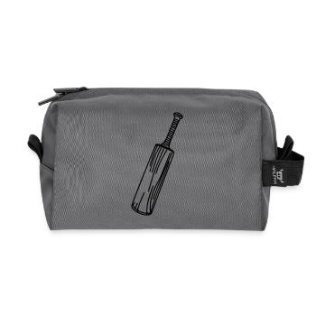 Cricket bats - Recycled Toiletry Zip Bag - anthracite - Front