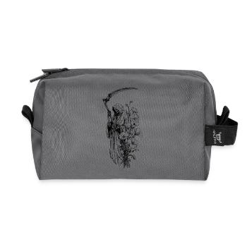 Death & Bloom Answer to No One – Skull Graphic Tee - Recycled Toiletry Zip Bag - anthracite - Front