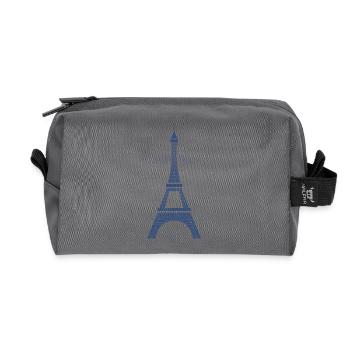 Eiffel Tower - Recycled Toiletry Zip Bag - anthracite - Front