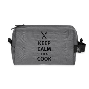 Keep Calm I'm a Cook - Recycelte Kulturtasche - Anthrazit - Vorne