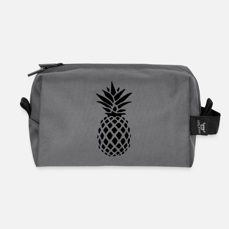 Ananas - Recycelte Kulturtasche - Anthrazit