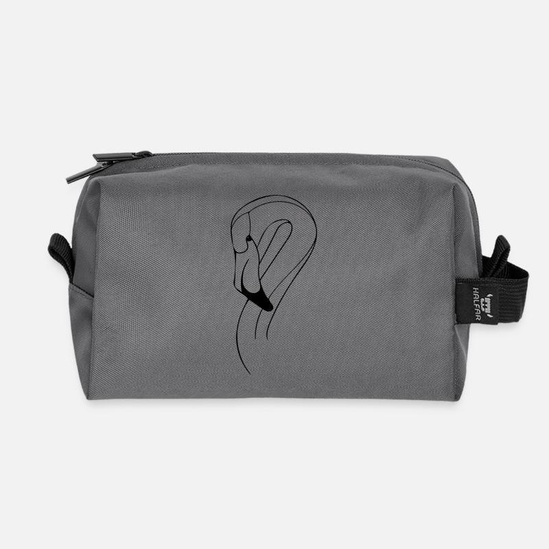 Flamingo - Recycelte Kulturtasche - Anthrazit