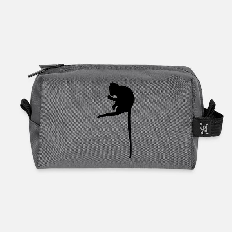Affe - Recycelte Kulturtasche - Anthrazit