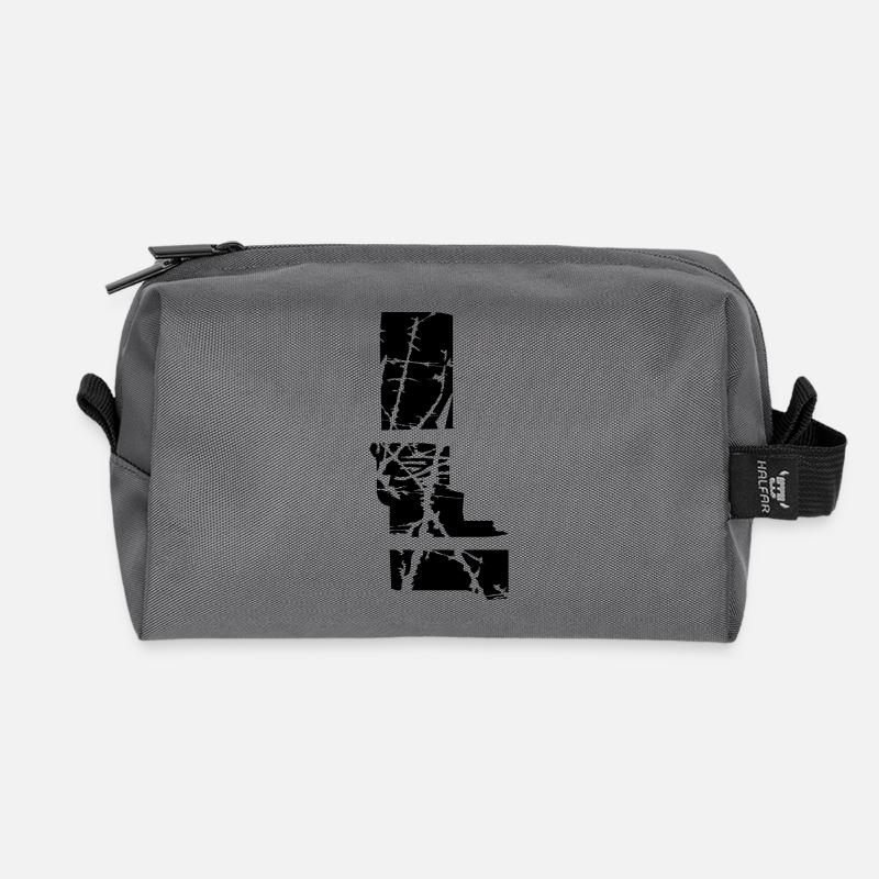L Buchstabe - Recycelte Kulturtasche - Anthrazit