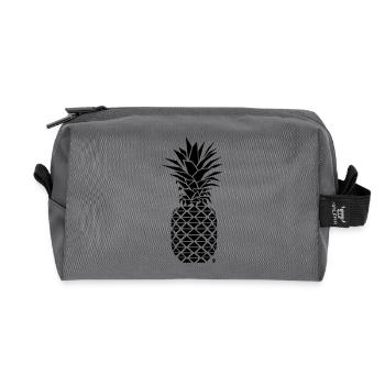 AD Geometric Pineapple - Recycelte Kulturtasche - Anthrazit - Vorne