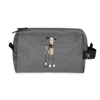 Galgo Espanol - Hund - Greyhound - Windhund - Recycelte Kulturtasche - Anthrazit - Vorne