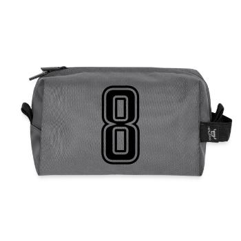 8 - Recycled Toiletry Zip Bag - anthracite - Front