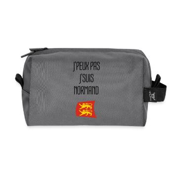 I can't I'm Norman - Normandy - Recycled Toiletry Zip Bag - anthracite - Front