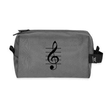 G-Clef - Recycled Toiletry Zip Bag - anthracite - Front