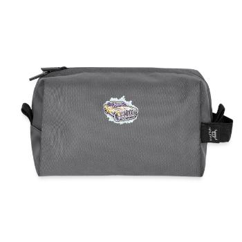 Car - Illustration - Recycled Toiletry Zip Bag - anthracite - Front
