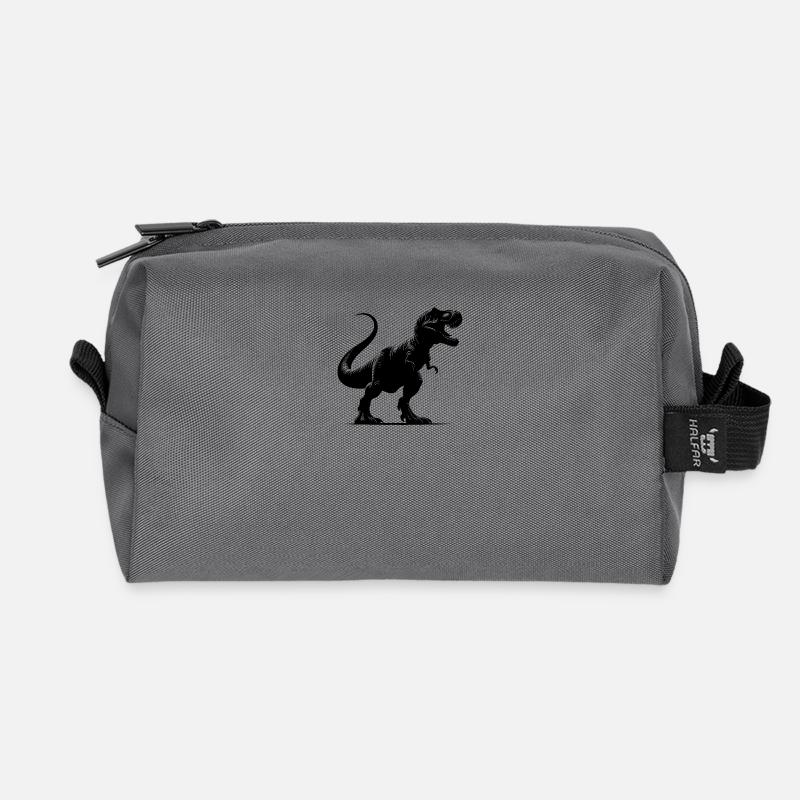 Gewaltiger T-Rex Dinosaurier - Tyrannosaurus Dino - Recycelte Kulturtasche - Anthrazit
