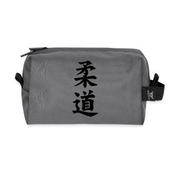 judo kanji "flexible way" japanese sport - Recycled Toiletry Zip Bag - anthracite - Front