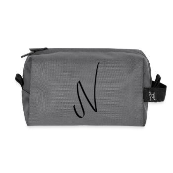 Buchstabe N - Recycelte Kulturtasche - Anthrazit - Vorne