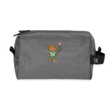 Badminton - Bear - Recycled Toiletry Zip Bag - anthracite - Front