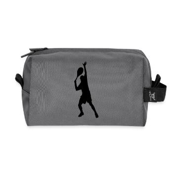 tennis sport - Recycelte Kulturtasche - Anthrazit - Vorne
