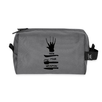 Horror weapon - Recycled Toiletry Zip Bag - anthracite - Front