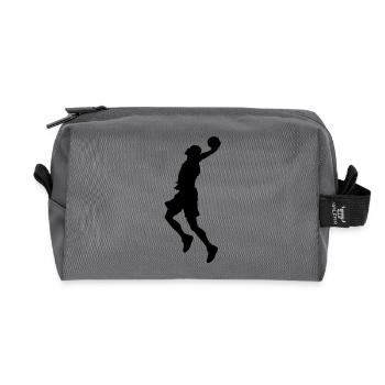 Basketball - Recycelte Kulturtasche - Anthrazit - Vorne