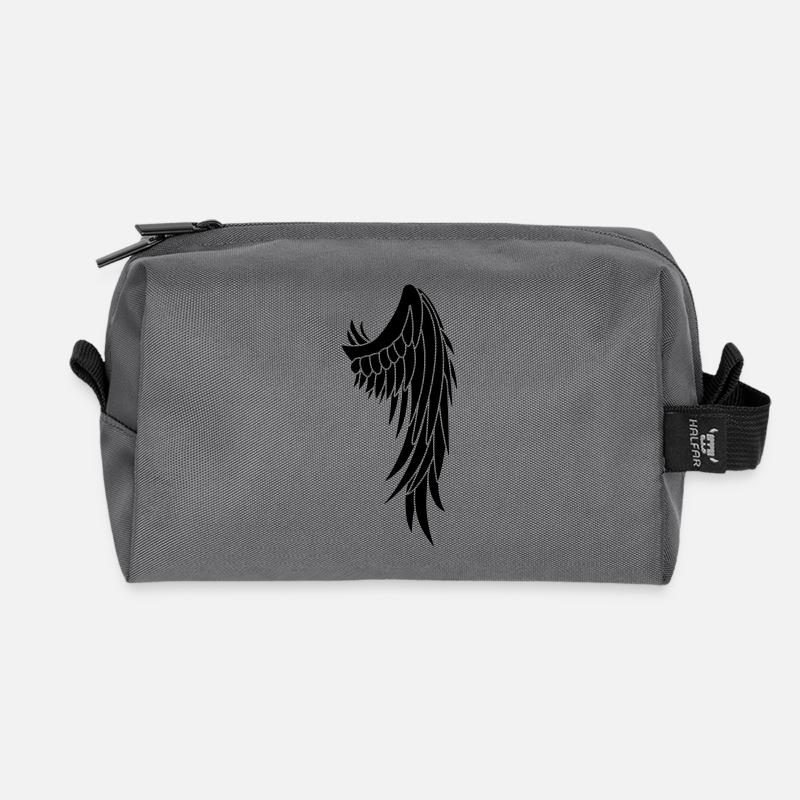 Aile d’ange - Trousse de toilette en tissu recyclé - anthracite