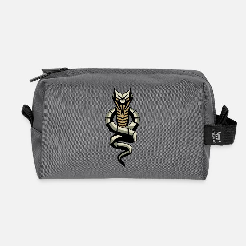 SNAKE LEVEL 3 - Recycelte Kulturtasche - Anthrazit
