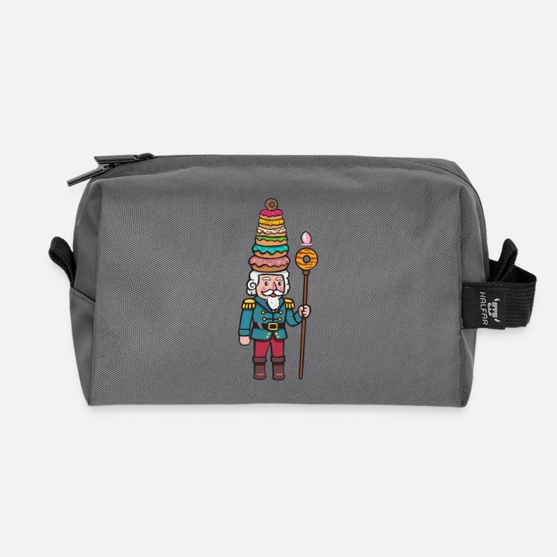 Donut-Cracker Nussknacker - Recycelte Kulturtasche - Anthrazit