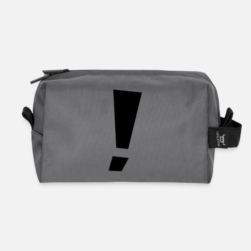 rufezeichen_1_farbig - Recycelte Kulturtasche - Anthrazit