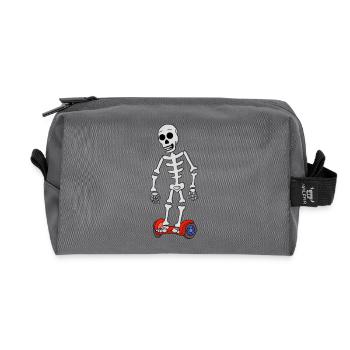 Spooky Hover Bones - Recycled Toiletry Zip Bag - anthracite - Front