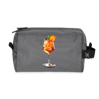 A delicious, summery cocktail - Recycled Toiletry Zip Bag - anthracite - Front
