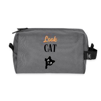 Look Cat - Trousse de toilette en tissu recyclé - anthracite - Devant