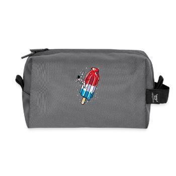 Astronaut Popsicle Ice Cream - Summer American - Recycled Toiletry Zip Bag - anthracite - Front