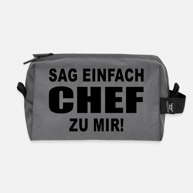 chef boss - Recycelte Kulturtasche - Anthrazit