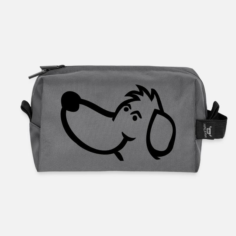 Hund - Recycelte Kulturtasche - Anthrazit