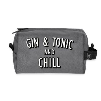 Gin and Tonic and Chill - Recycled Toiletry Zip Bag - anthracite - Front
